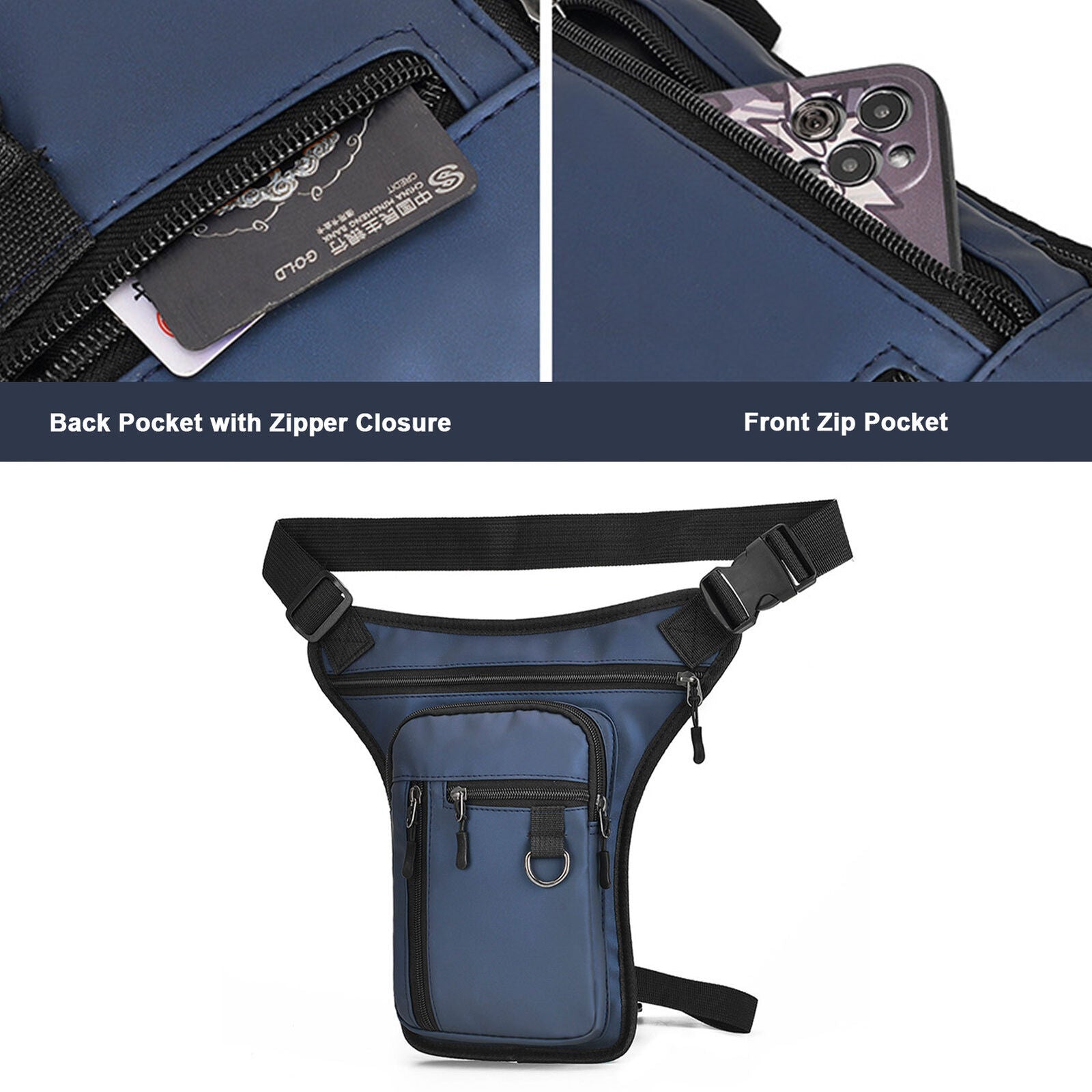 new Motorcycle Waist Leg Bag Waterproof Outdoor Bike Thigh Belt Fanny Pack Pouch koeek - KOEEK