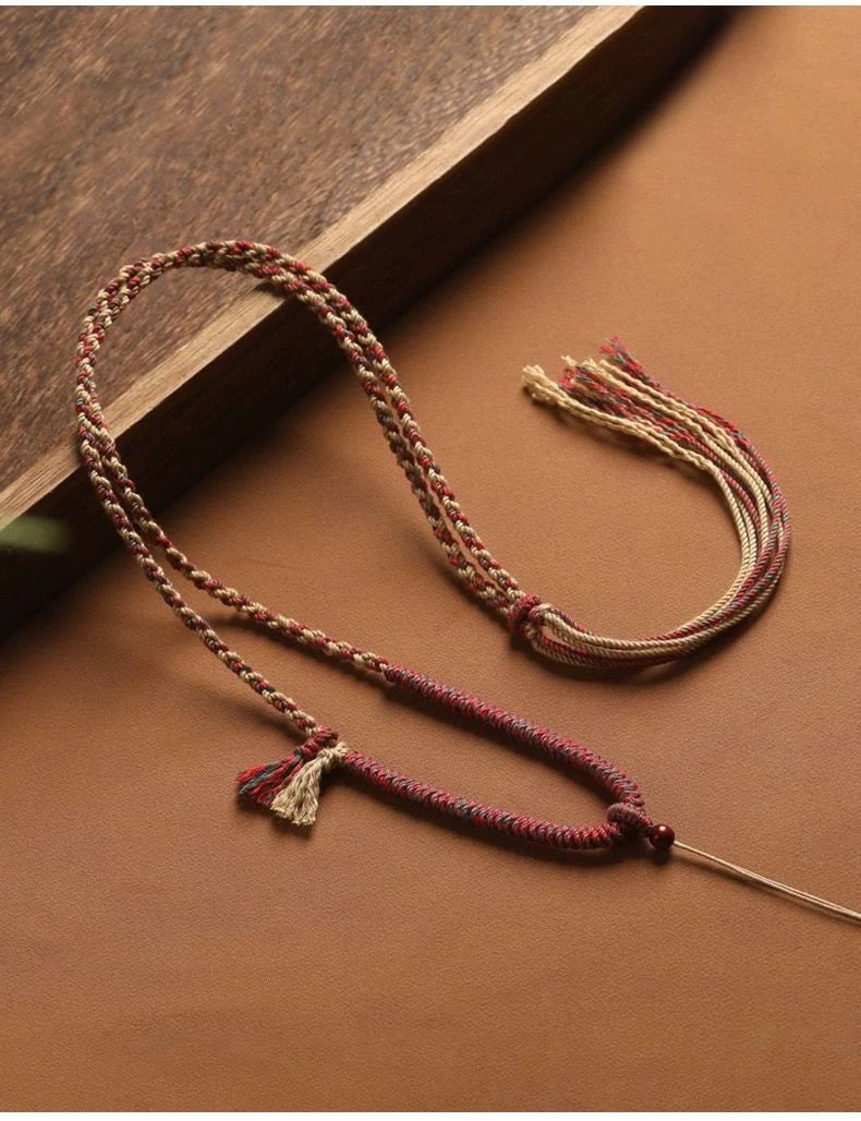 Tibetan Style Handmade Braided Cotton Necklace Cord Pendant String Women 07FC0E-D4 - KOEEK