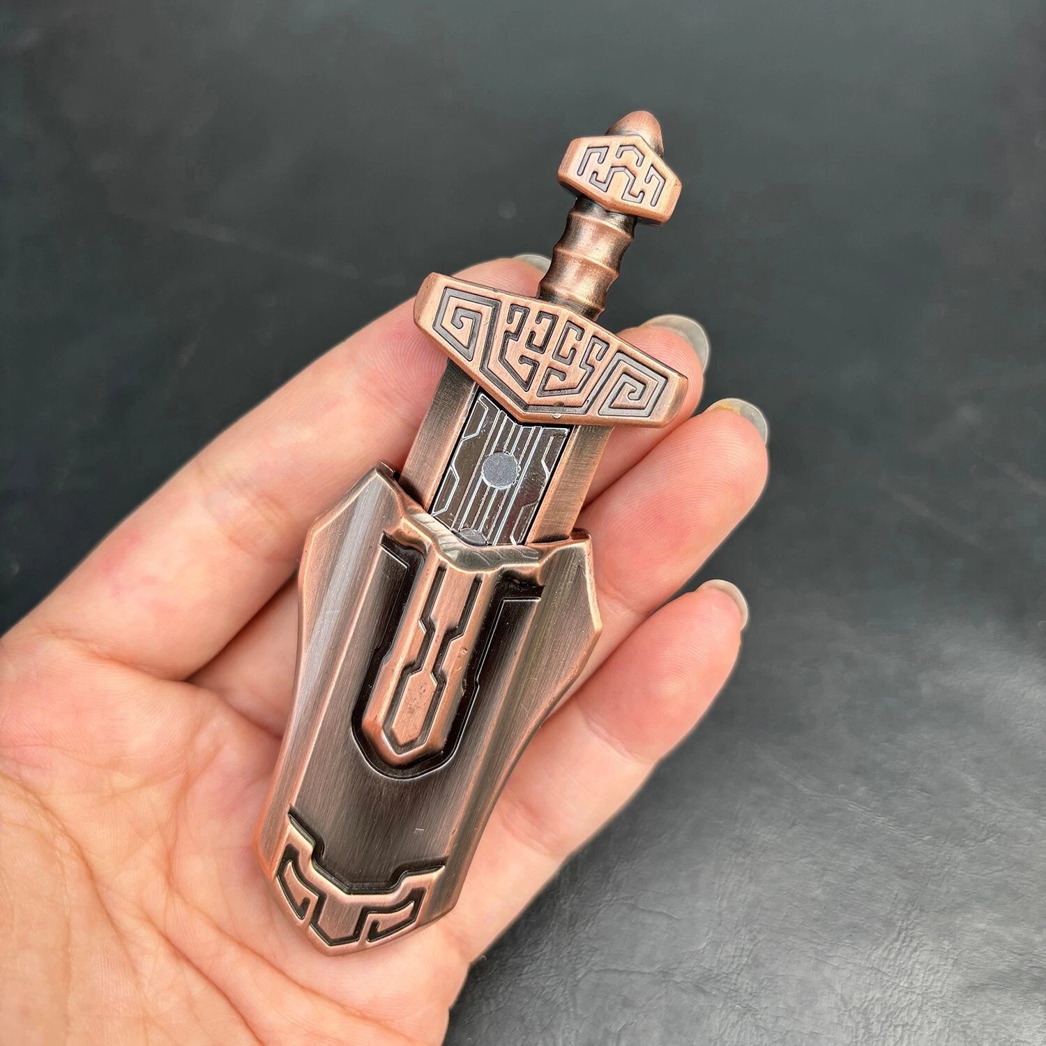 EDC Swords Mechanical Magnetic Push Slider Metal Toys Decompression Fidget Toys 07FC0E-D4 - KOEEK