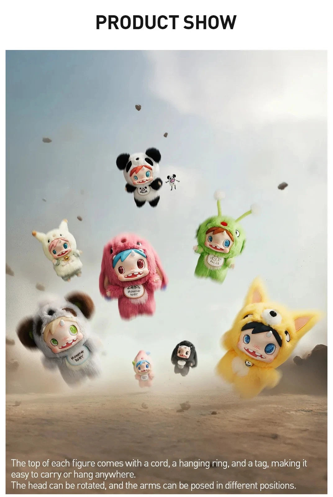 Polar-monster Baby Collection Series Blind Box Plush Pendant Ver.1 Toy Gift Hot