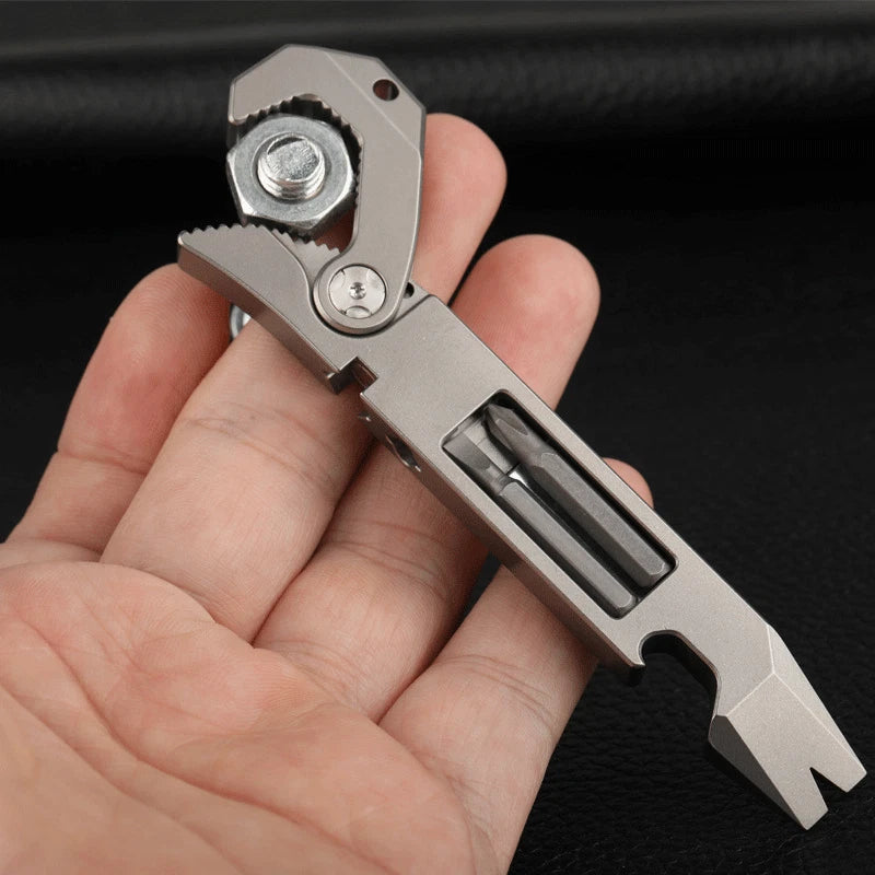 TC4 Titanium Crowbar Pry Bar Wrench Spanner Bottle Opener Clip Quality EDC Tool 07FC0E-D4 - KOEEK