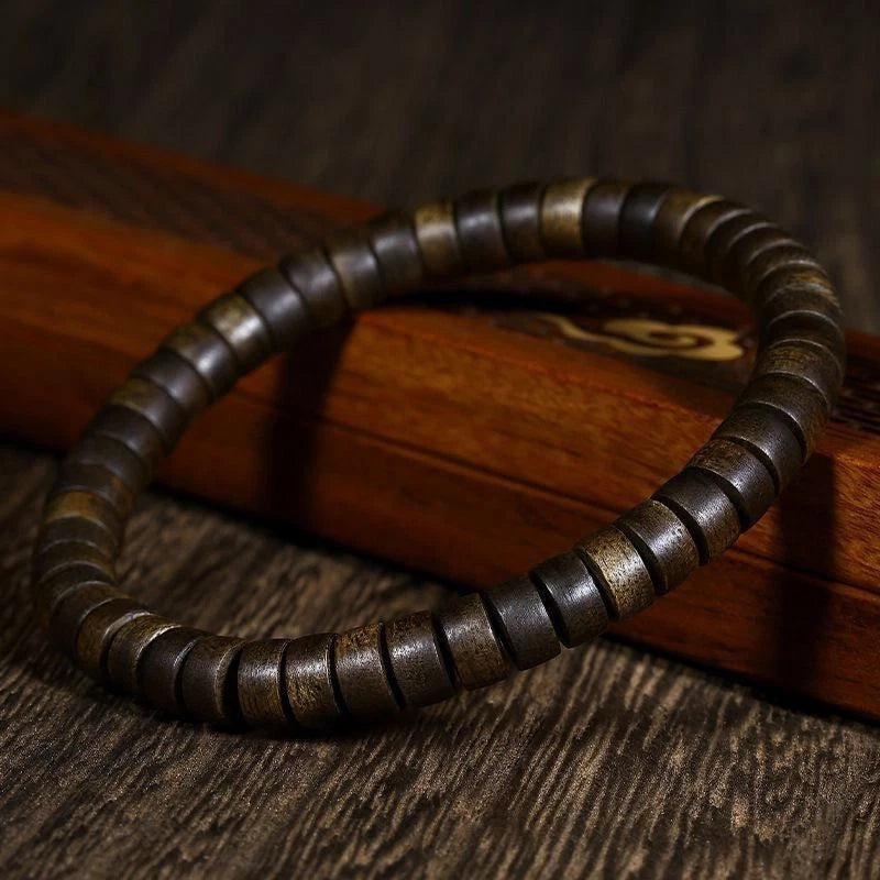 Agarwood Bracelet Wenwan Old Material Buddha Bead Bracelet Rosary Bead 07FC0E-D4 - KOEEK