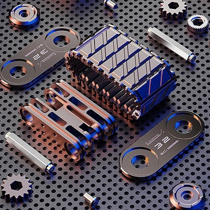 EDC Tank Roller Fidget Spinner Metal hand Spinner Adult Fidget Toys ADHD Tool 07FC0E-D4 - KOEEK