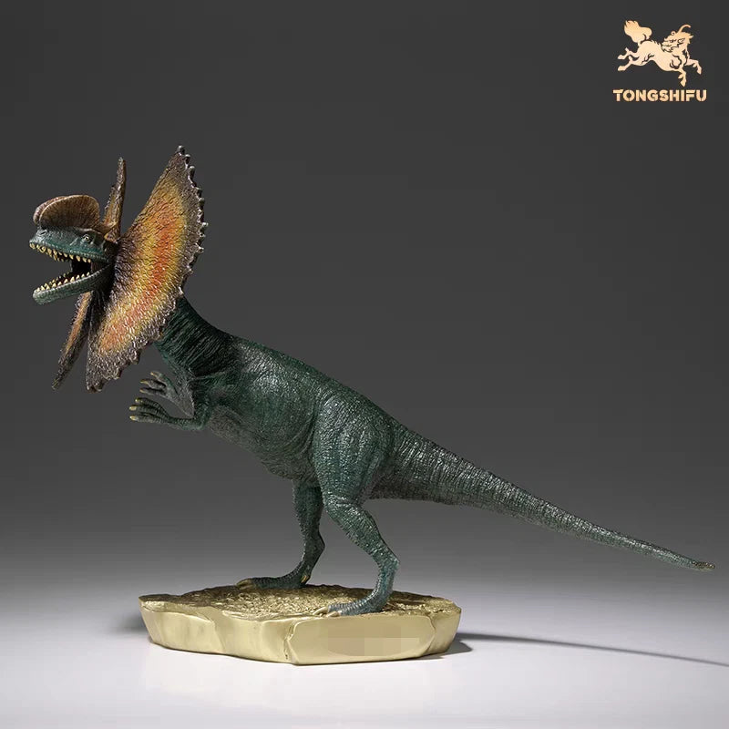 Dilophosaurus Brass Dinosaur Statue Model Collectible Display 7in Height Toy 07FC0E-D4 - KOEEK