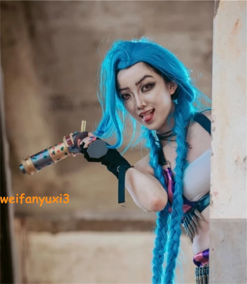 25cm Arcane：League of Legends Jinx Pistol Cosplay PVC Prop Jinx Accessory Gift 07FC0E-D4 - KOEEK
