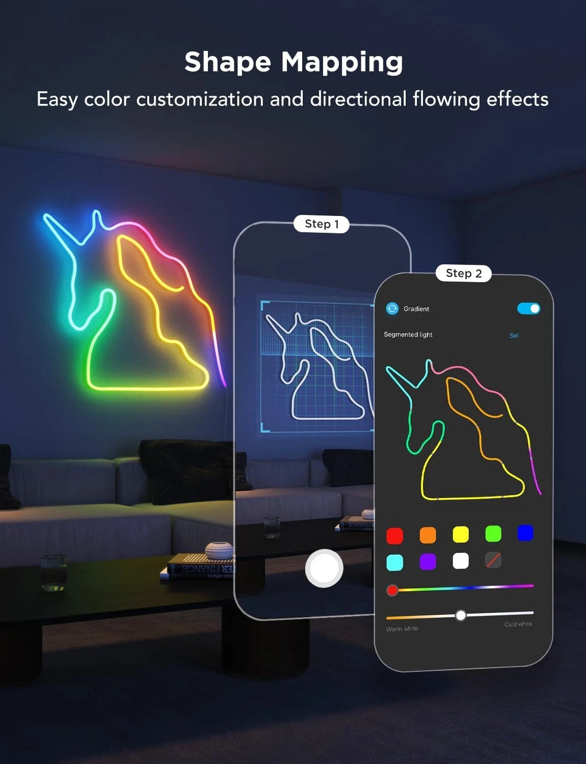 Neon, LED Smart Neon Rope Light , Softer Material, 9.8 Feet, White 07FC0E-D4 - KOEEK