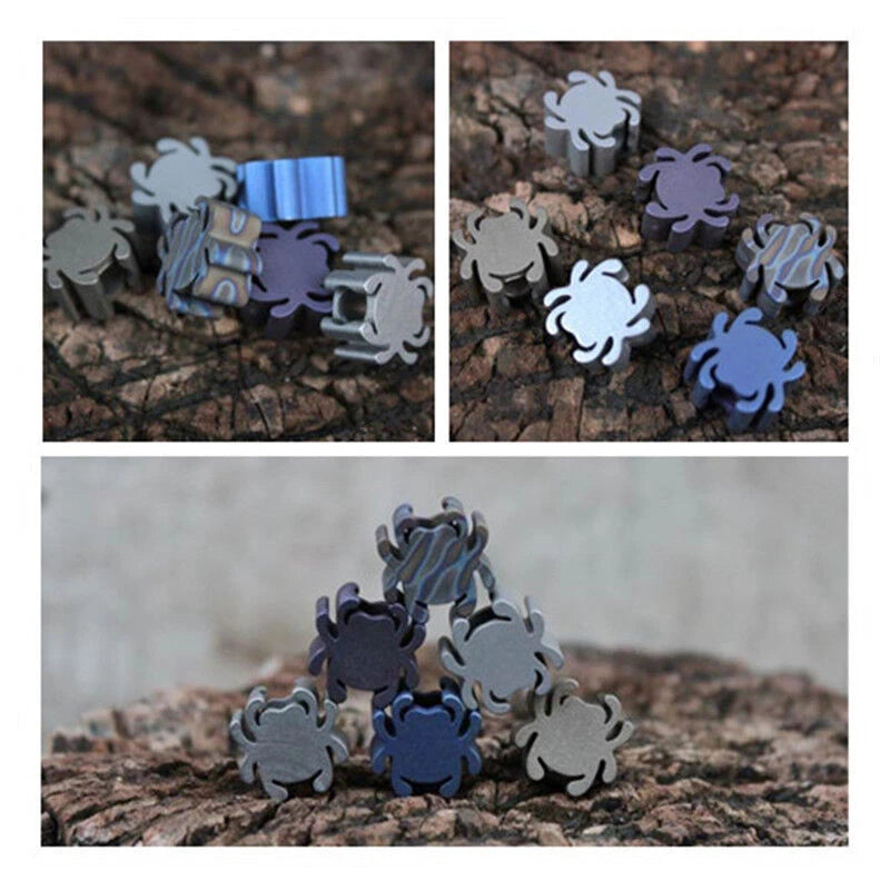 COOL Spider Shaped Lanyard Pendant EDC Knife Tool Beads Titanium Paracord Beads 07FC0E-D4 - KOEEK