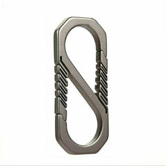 EDC Titanium TC4 Key Chain Carabiner Key Ring Hang Buckle Outdoor Travel Tool 07FC0E-D4 - KOEEK