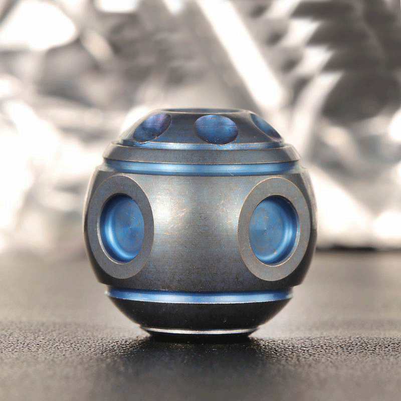 EDC Titanium Knife Lanyard Beads Spinning Top Toy Necklace Pendant Bracelet DIY 07FC0E-D4 - KOEEK