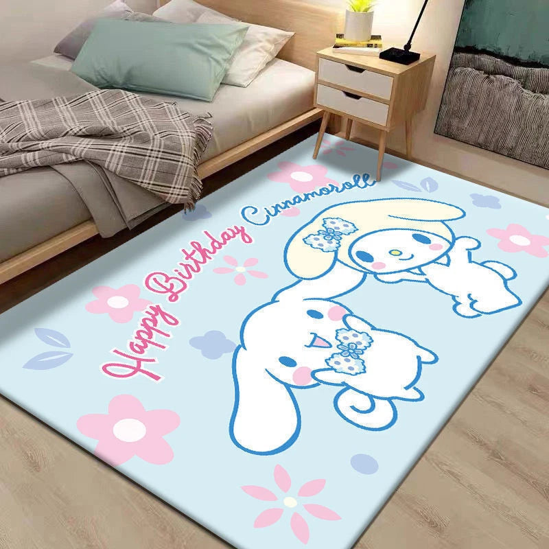 KUROMI My Melody Cinnamoroll Cartoon Floor Mat Carpet Non-Slip Large Doormat Rug 07FC0E-D4 - KOEEK