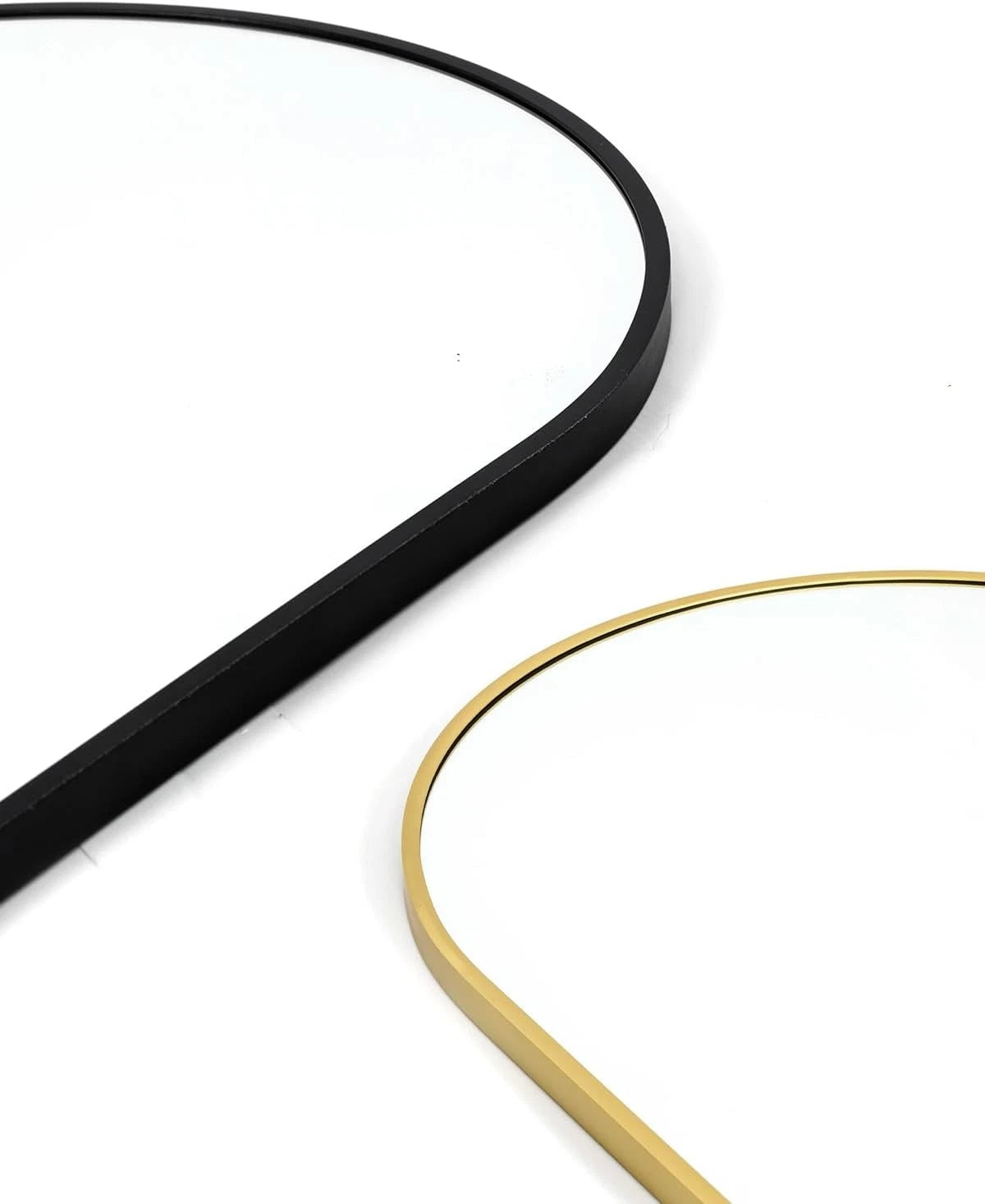 Door Mirror, Full Length Over The Door, 14'' x 48'' Hanging Mirror, Large Arched 07FC0E-D4 - KOEEK