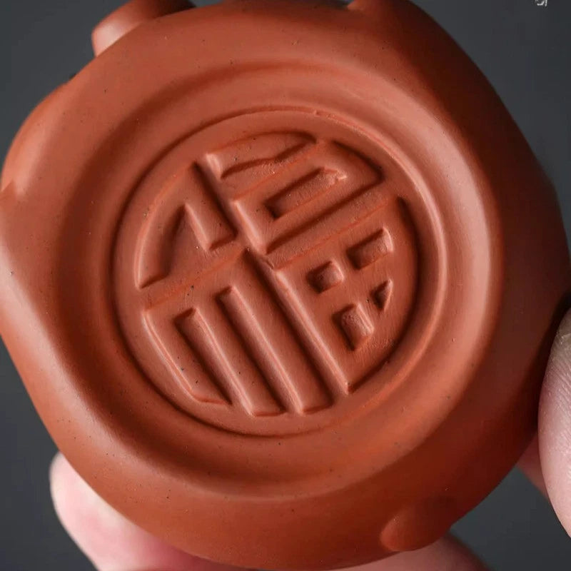 7.4cm Exquisitely Purple Sand Tea Ceremony Attracting Wealth Luck Decoration 07FC0E-D4 - KOEEK