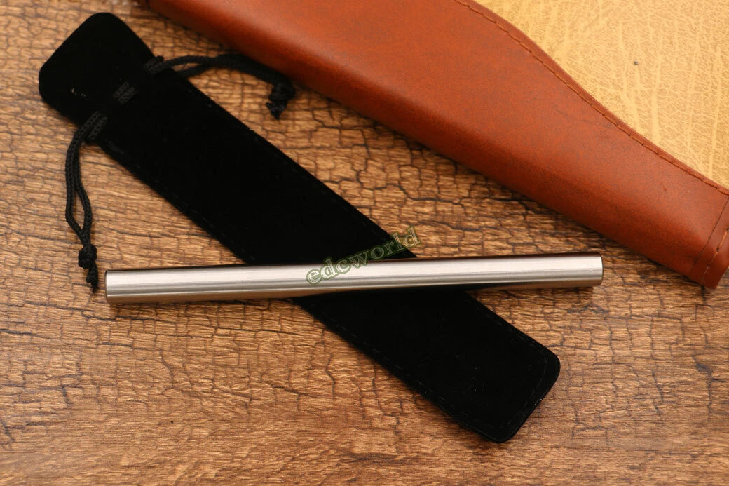 Hot Handmade Stainless Steel Pocket Ballpoint Pen Writing Outdoor EDC Pen EDC - KOEEK