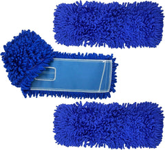 3-Pack 36-Inch Microfiber Dust Mop, Large Washable Commercial Dust Mop, Blue 07FC0E-D4 - KOEEK