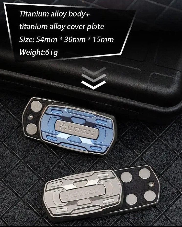 Titanium EDC Metal Fidget Push Slider Toys Adult Office Christmas Birthday Gifts 07FC0E-D4 - KOEEK