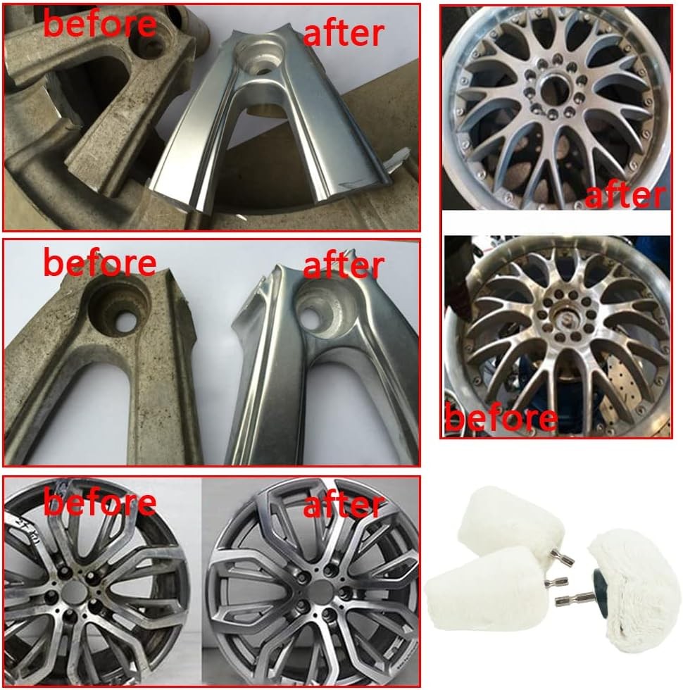 new Aluminum Polishing Wheel for Drill Chrome Rim Manifold Kit 3" x... 07FC0E-D4 - KOEEK