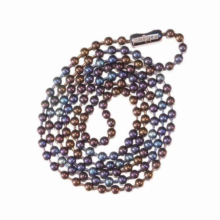 Pure Titanium Round Ball Bead Chain Anti-Allergy Ultralight Necklace 2/2.4/3/4mm 07FC0E-D4 - KOEEK