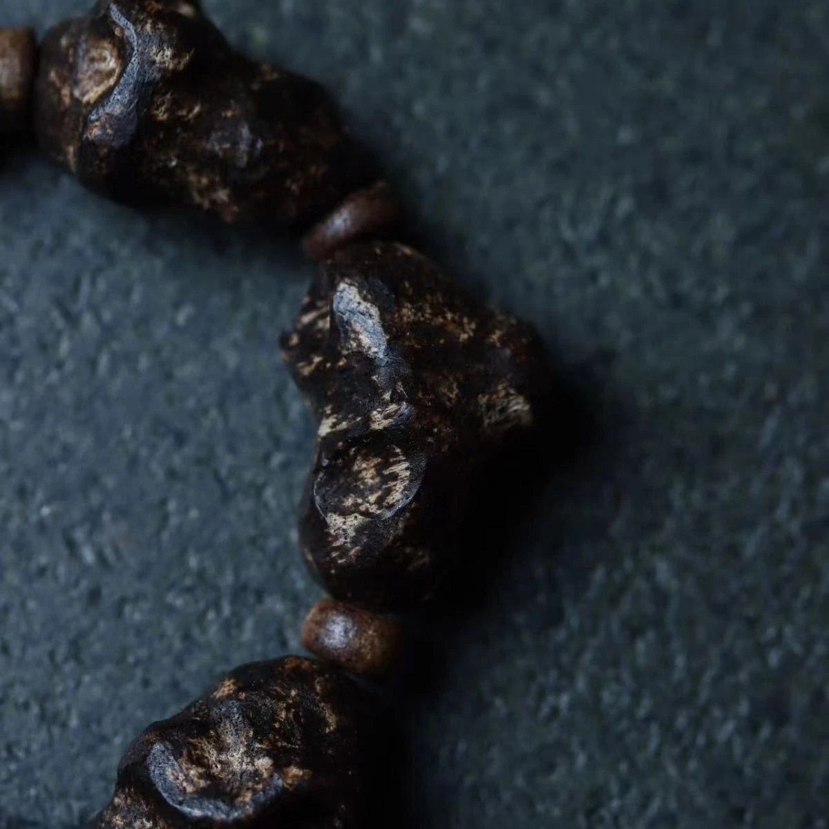 Natural Beads Sinking Old Material Hainan Agarwood Bracelet Handmade Jewelry 07FC0E-D4 - KOEEK
