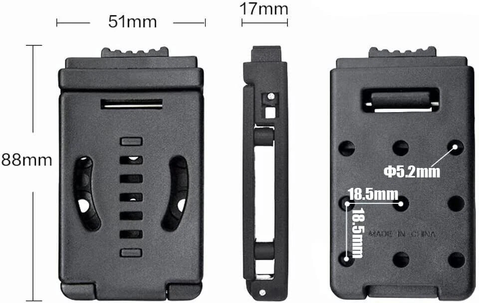 2pc Knife Belt Clip Outdoor Loops Blade Sheath Tool For DIYKydexSheathHolster 07FC0E-D4 - KOEEK