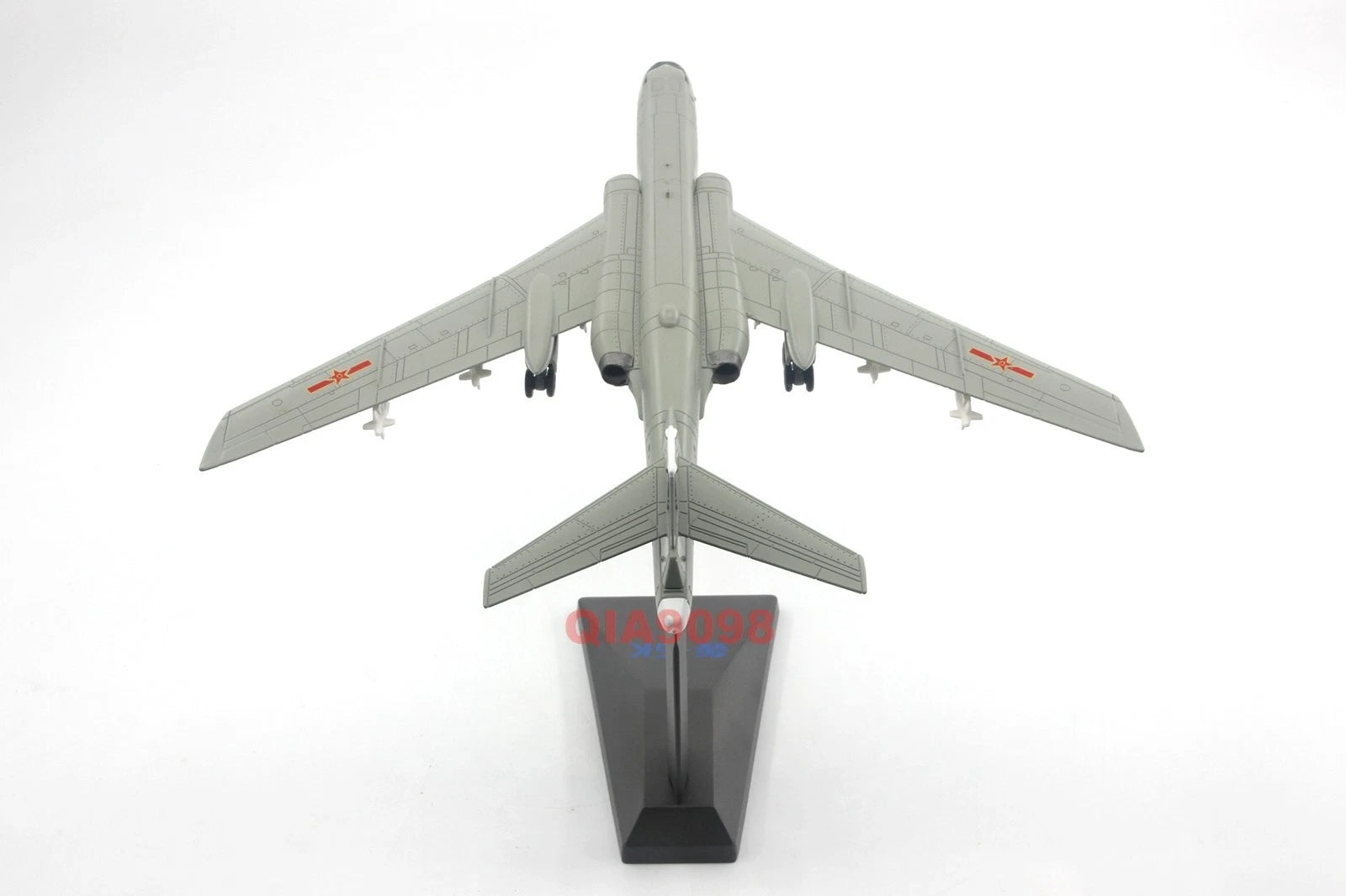 1/144 Scale Chinese Air Force H-6K Bomber Aircraft Diecast Metal Gray Model 07FC0E-D4 - KOEEK
