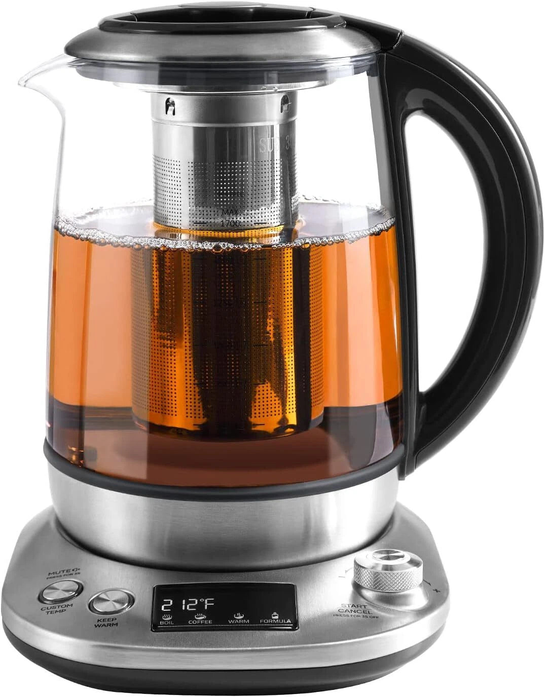 Tea Kettle Electric Tea Kettle with Removable Infuser, 9 Preset Brewing Programs 07FC0E-D4 - KOEEK