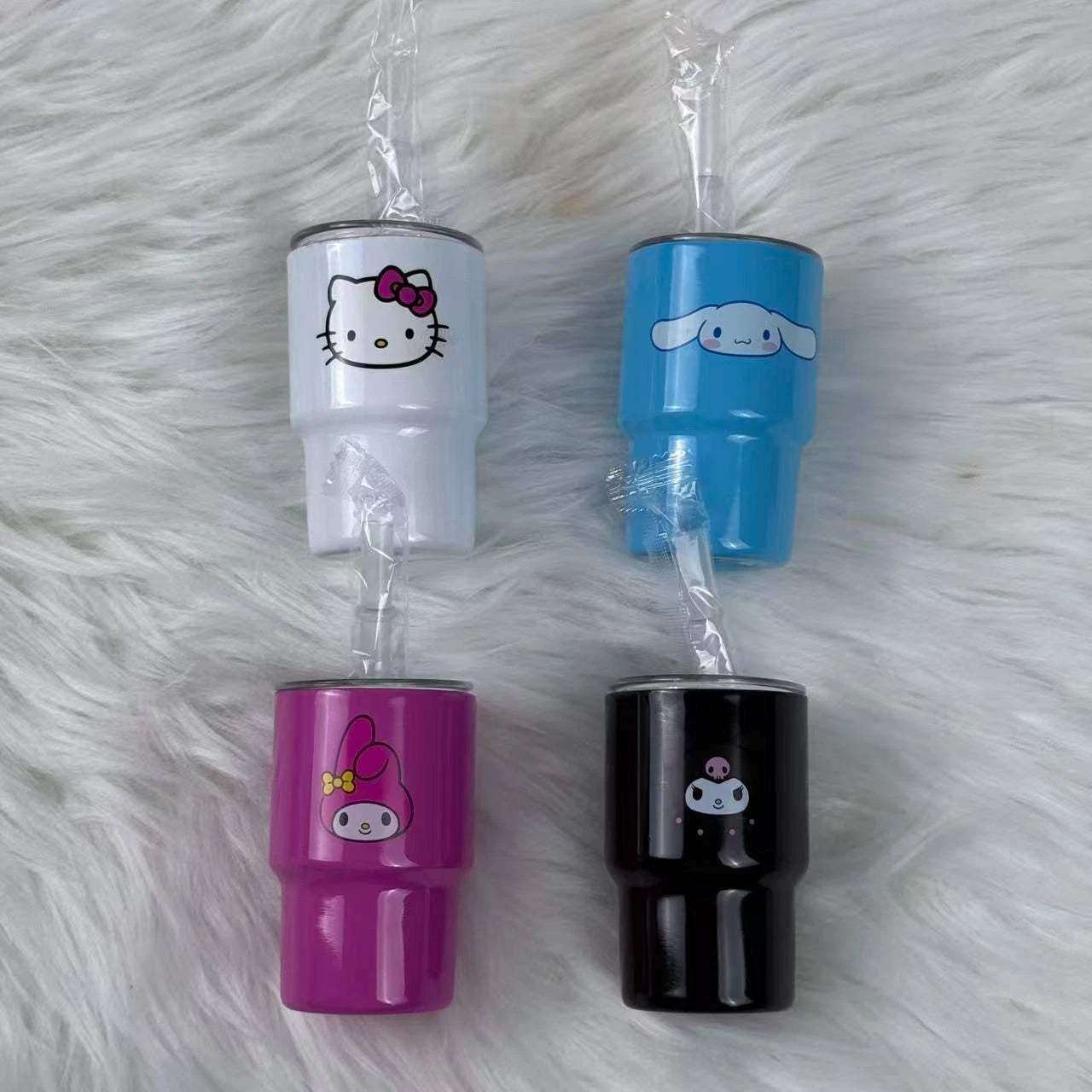 Bioworld Hello Kitty & Friends Character Faces 4-Pack 3 Oz Mini Tumbler Set BIOWORLD - KOEEK