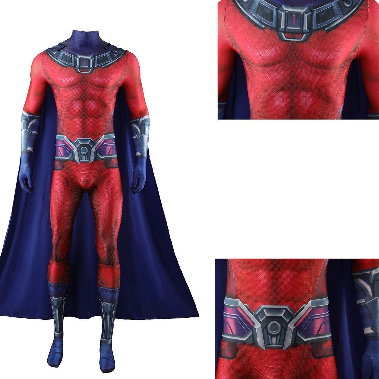 X-Men '97 Magneto Jumpsuit Erik Cosplay Costume Bodysuit Adult Kids Halloween 07FC0E-D4 - KOEEK