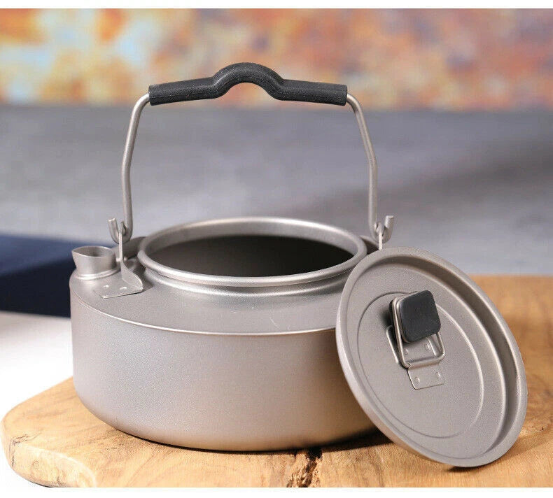 Outdoor 600ml Titanium Kettle Camping Travel Light Tea Kettle Coffee Pot 07FC0E-D4 - KOEEK