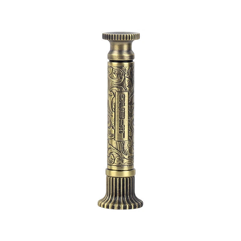 2 in 1 Vintage Brass Tang Grass Pipe Tamper Press Stick Tobacco Cleaner Tool 07FC0E-D4 - KOEEK