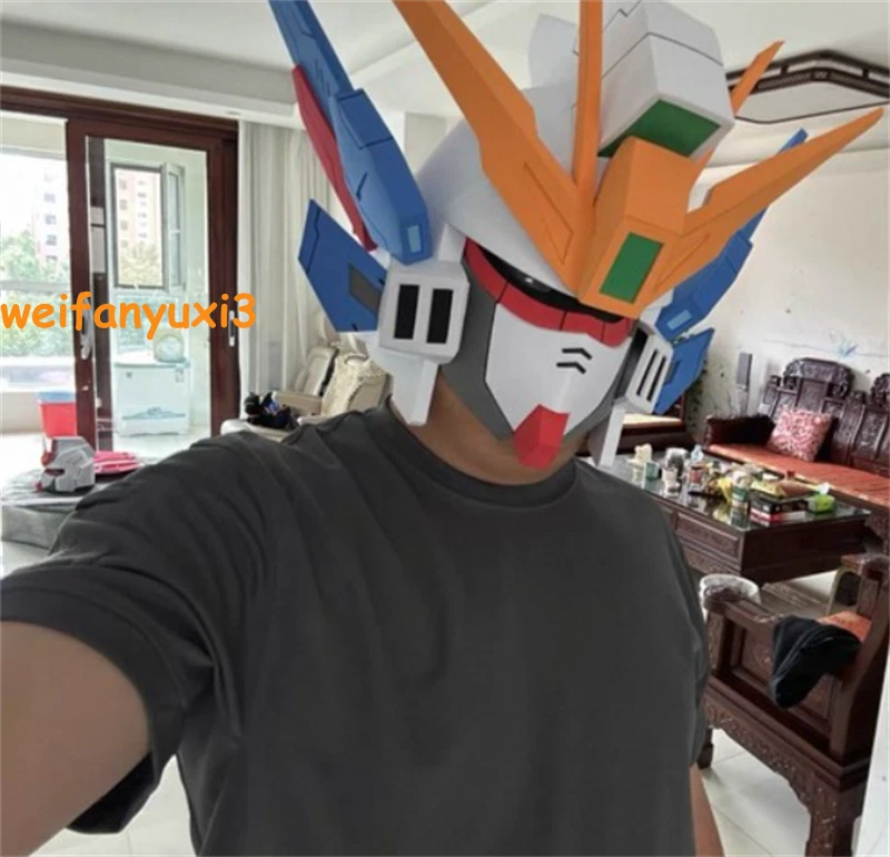 Endless Waltz Wing Gundam Zero Wearable Helmet Mask LED Light up Cosplay Props 07FC0E-D4 - KOEEK