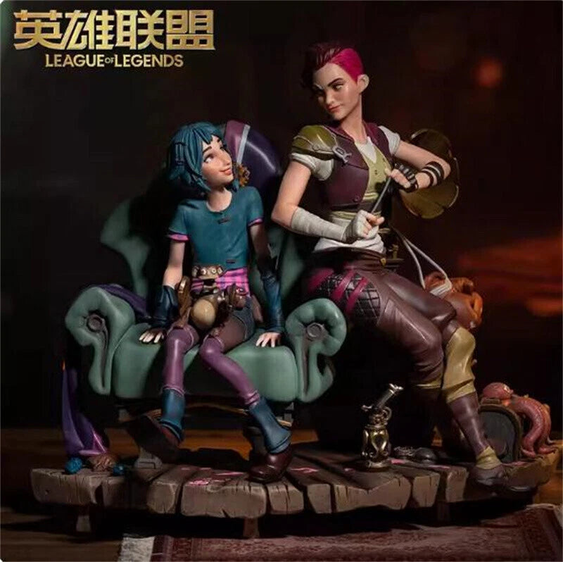 1/6 OFFICIAL LOL Arcane League of Legends Vi & Jinx Figure Model Statue Gift 07FC0E-D4 - KOEEK