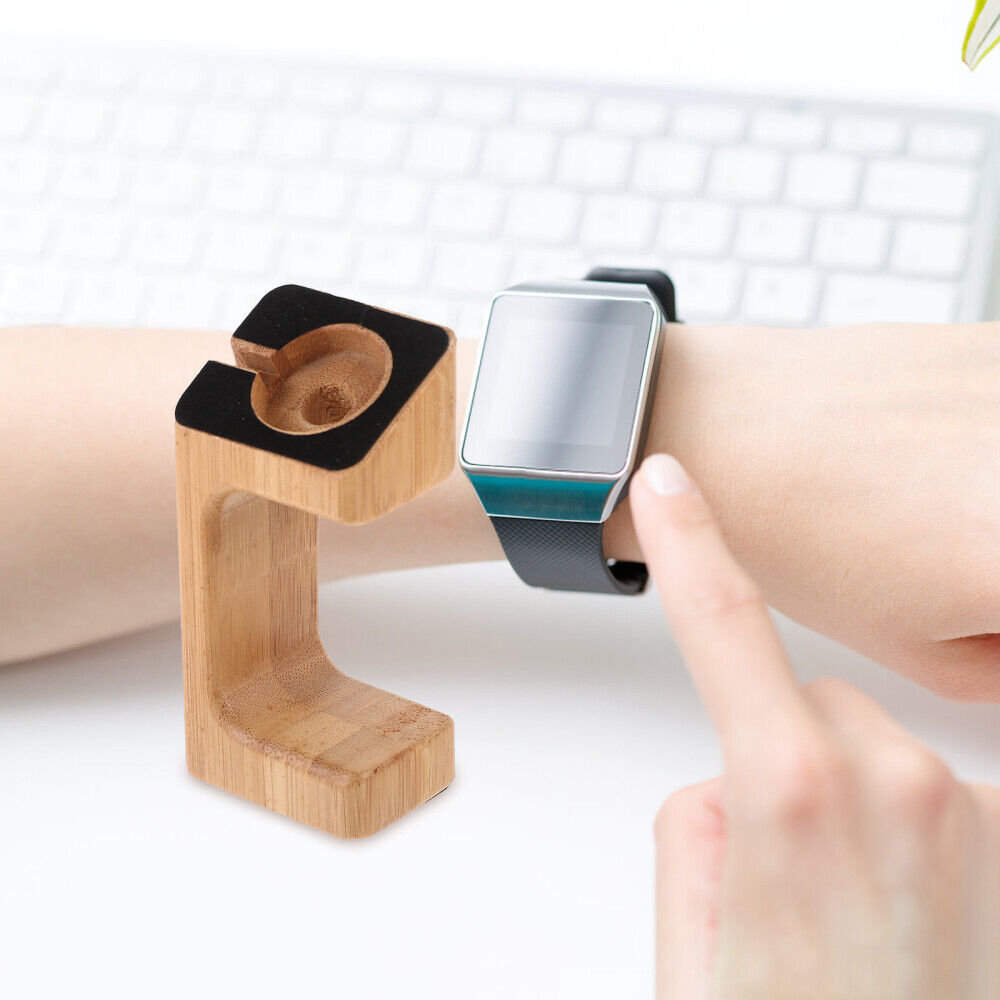 new 1Pc Watch Charging Stand Bamboo Charging Bracket Smart Watch Holder Display koeek - KOEEK