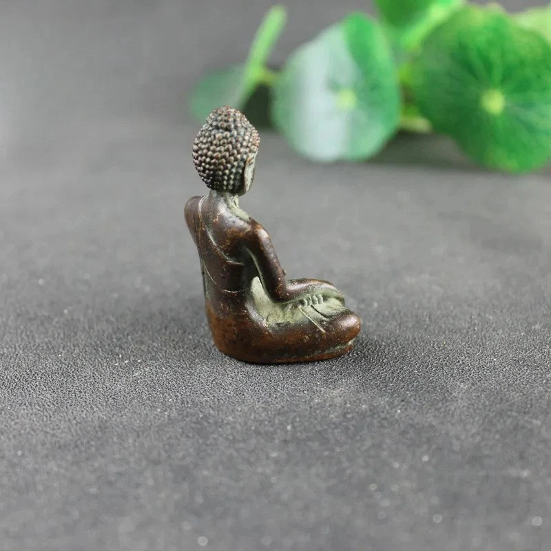 Exquisitely Chinese Bronze Handcarved Shakyamuni Buddha Statue Home Ornament 07FC0E-D4 - KOEEK