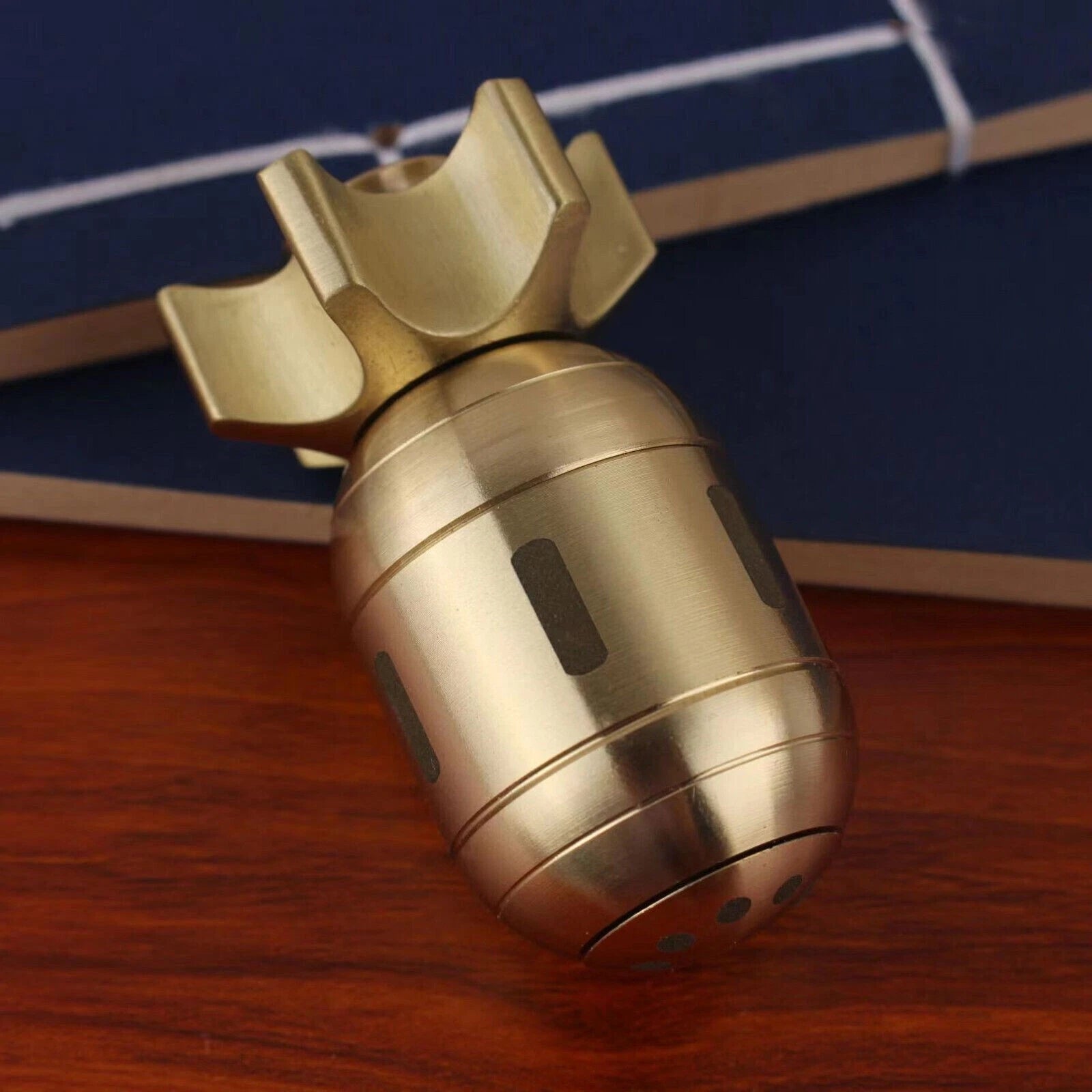 Brass Finger Spinner Hand Fidget Toy Pocket Desk Roler Spinning Top Haptic Toys 07FC0E-D4 - KOEEK