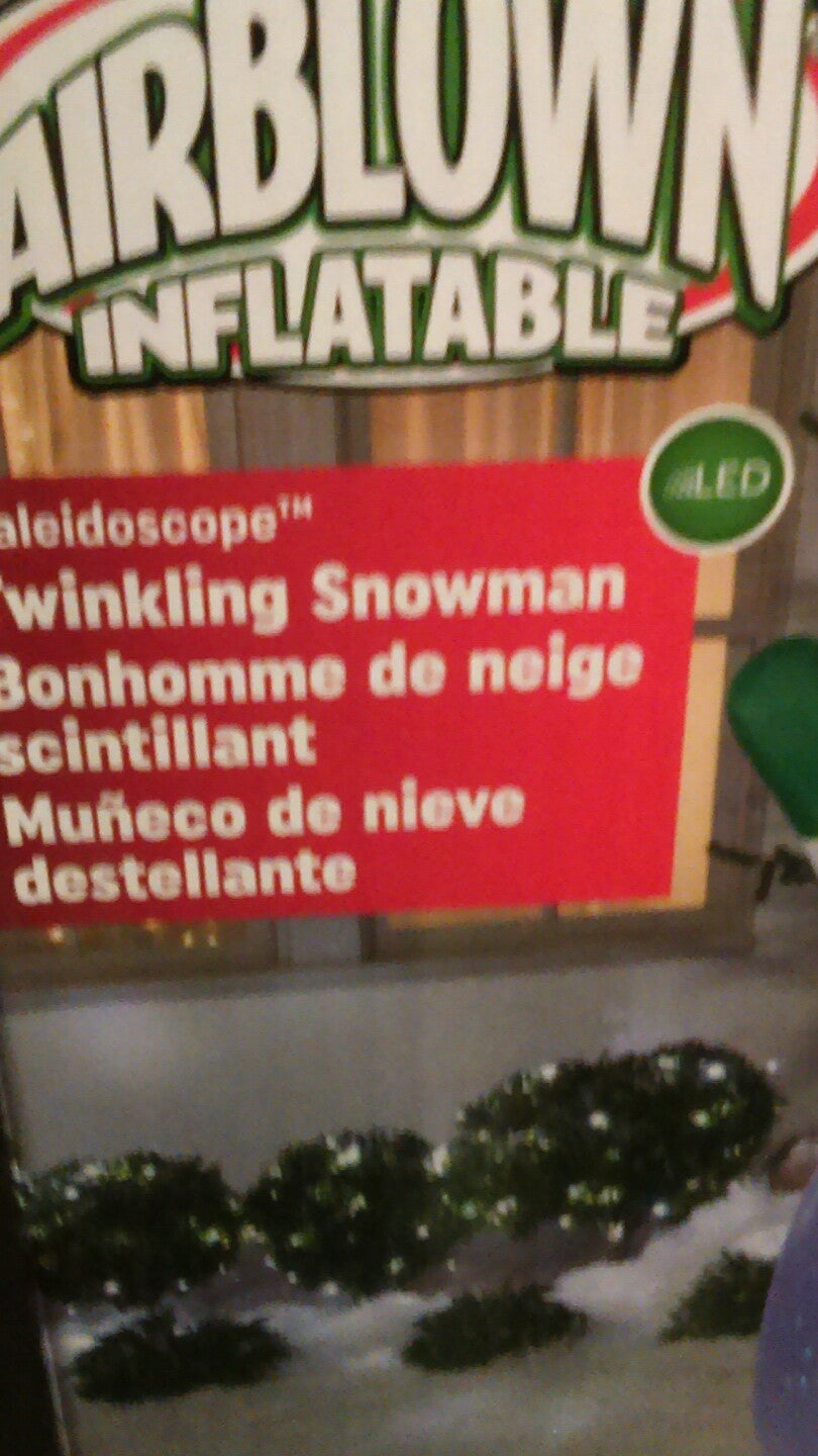 7.5' twinkling kaleidoscope snowman airblown inflatable swirling light gemmy GEMMY - KOEEK