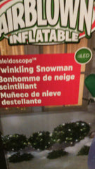 7.5' twinkling kaleidoscope snowman airblown inflatable swirling light gemmy GEMMY - KOEEK