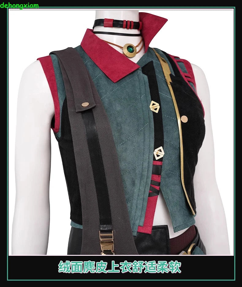 League Of Legends Arcane 2 Jinx Vest Pants Overalls Cosplay Costume Women Suit 07FC0E-D4 - KOEEK