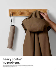 Wall-mounted coat rack with 5 heavy-duty 1-inch diameter hooks (set of 2) 07FC0E-D4 - KOEEK