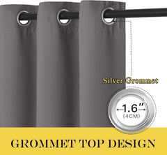 new NICETOWN Grey Blackout Patio Sliding Door 100"W x 84"L (Pack of 1), NICETOWN - KOEEK