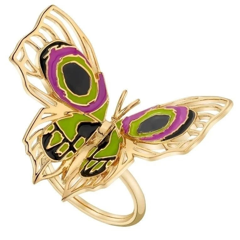 Arcane Jinx Butterfly Ring, League of Legends Adjustable Open Band Index Finger 07FC0E-D4 - KOEEK