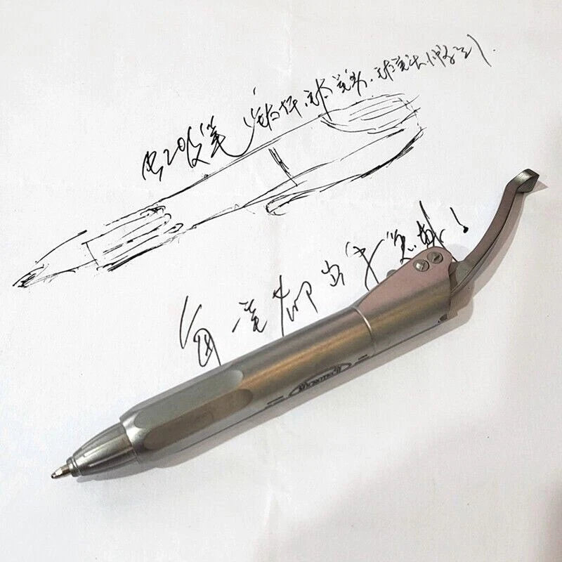 Titanium Alloy Pocket Siphon Pen Ball Pen For Student Business Signature Gel Pen 07FC0E-D4 - KOEEK