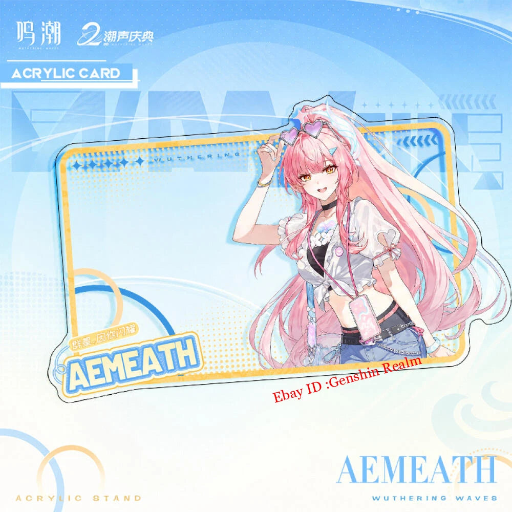 4Pcs/Set Anime Wuthering Waves Photo Prop Transparent Card Decor Collection Gift 07FC0E-D4 - KOEEK