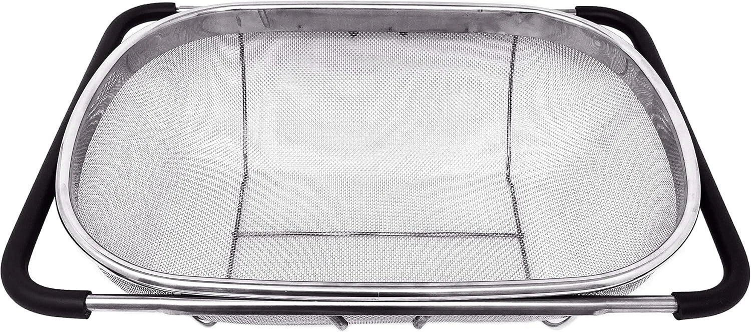 Over the Sink Colander Strainer Basket Stainless Steel, For Kitchen Sink 07FC0E-D4 - KOEEK