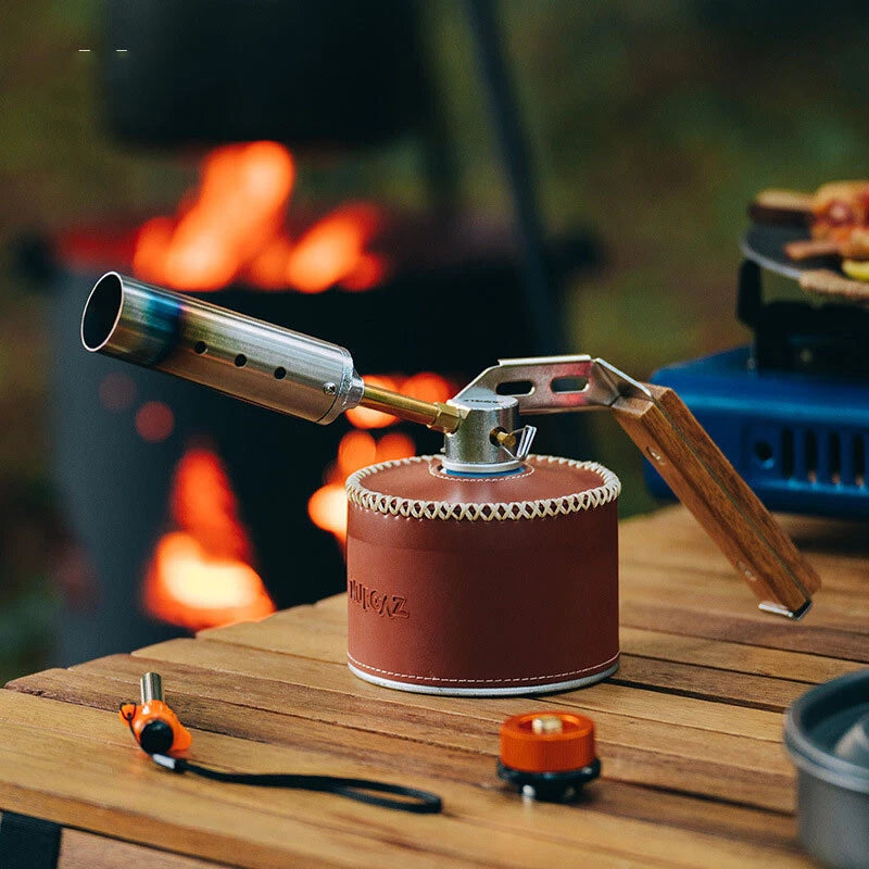 Outdoor Flamethrower Foldable Hand-Held Gas Tank Flamethrower Barbecue Igniter 07FC0E-D4 - KOEEK