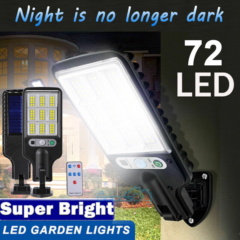 ny 1200000lm LED Solar Flood Light Security Bevægelsessensor Udendørs Yard Street Wall