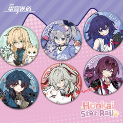 6Pcs/Set Anime Honkai: Star Rail Cute Cat Figure Metal Pin Brooch Badge Art Gift 07FC0E-D4 - KOEEK