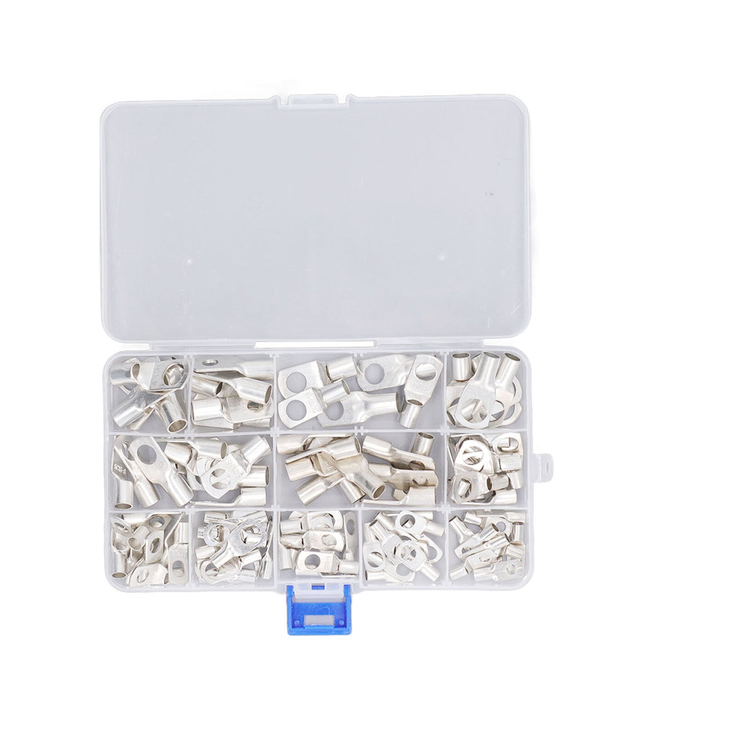 new 240Pcs Battery Cable End Copper SC Wires Lug Ring Lug Terminal With Storage Box koeek - KOEEK