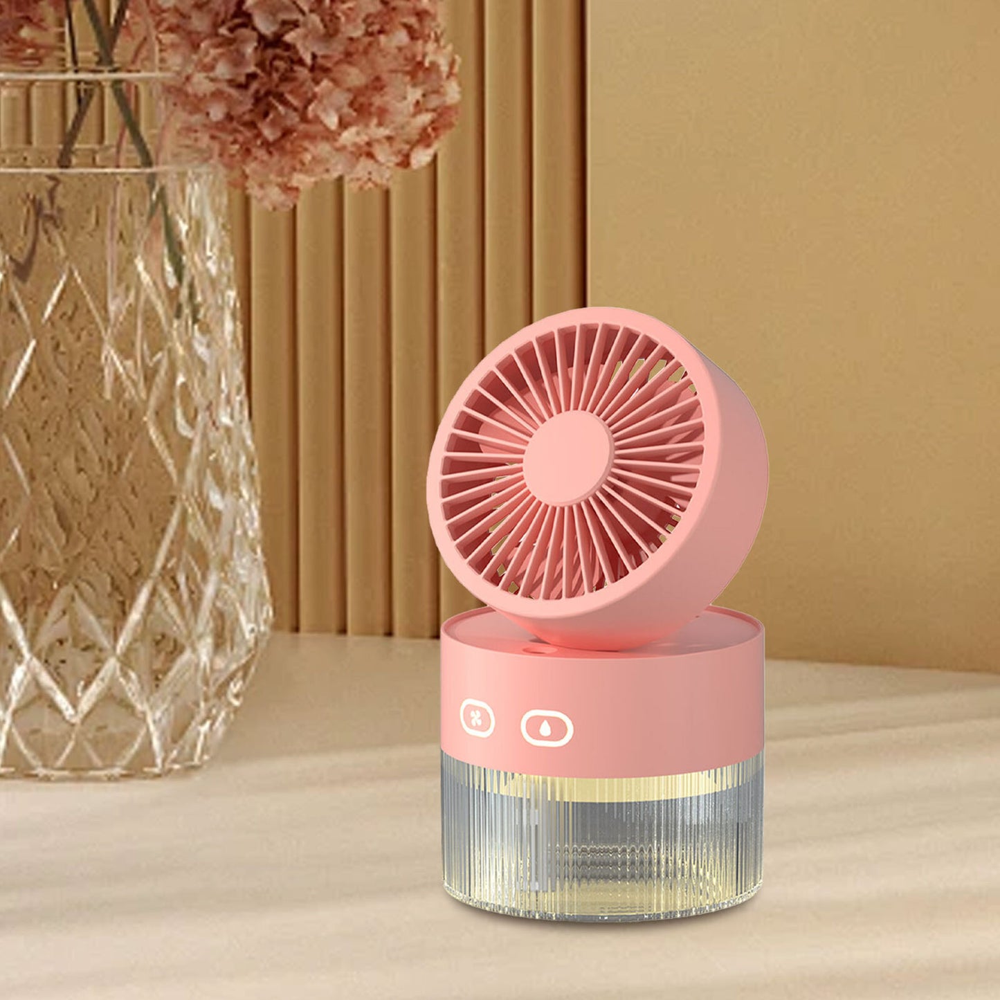 new Tabletop Misting Fan Tabletop Mist Fan with Adjustable Speed Cooling Appliance koeek - KOEEK