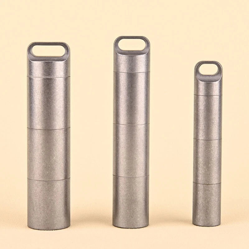 Waterproof Subpackage Pill Case Sealed Container Survival Box Key chain Outdoor 07FC0E-D4 - KOEEK
