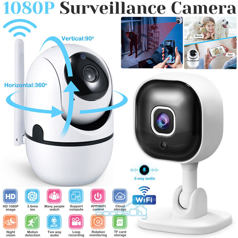 ny Camara De Seguridad WIFI Inalambrica 360° Para Casa Exterior HD 1080P Con Audio